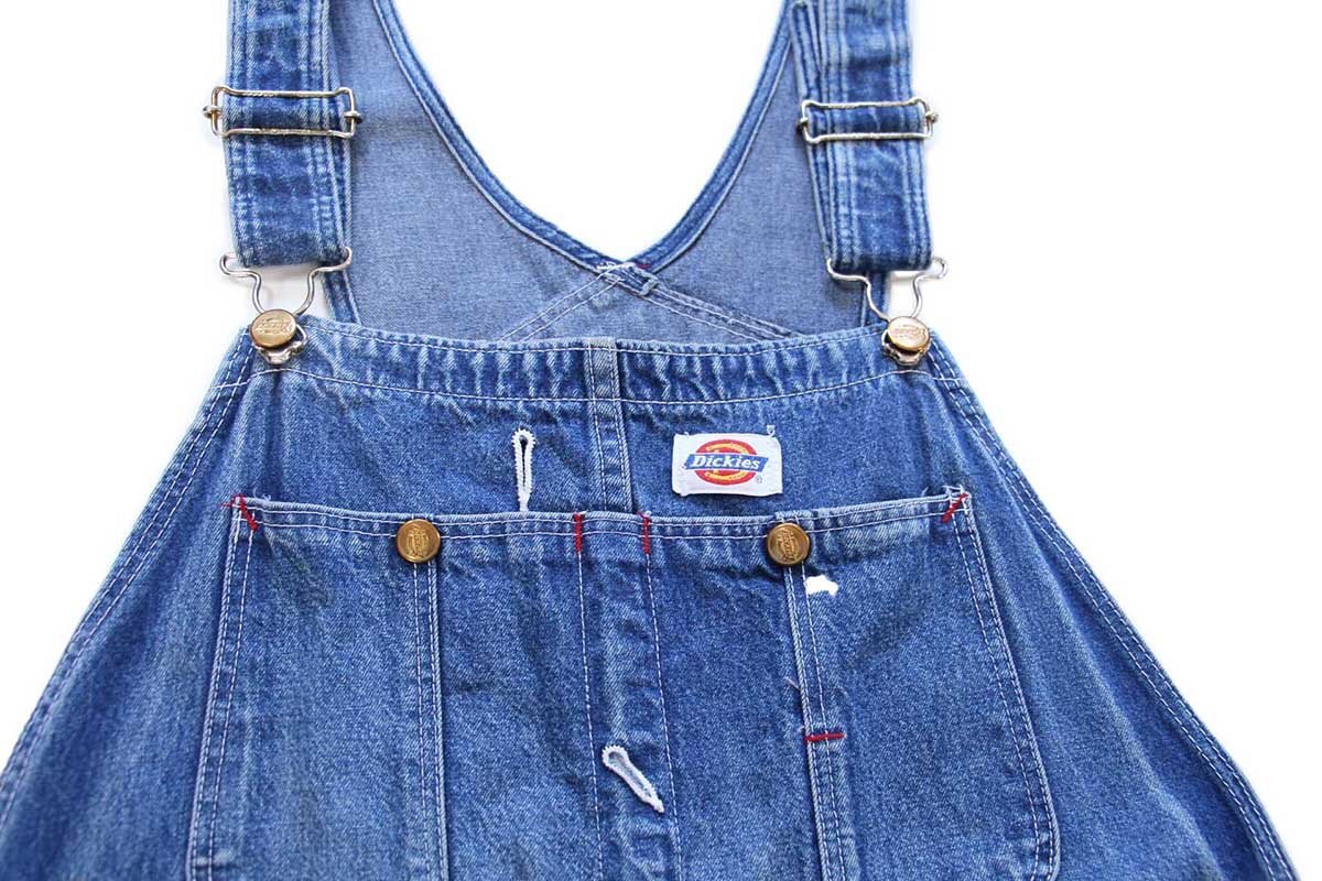 90s USA製 Dickiesディッキーズ デニム オーバーオール w36 L30