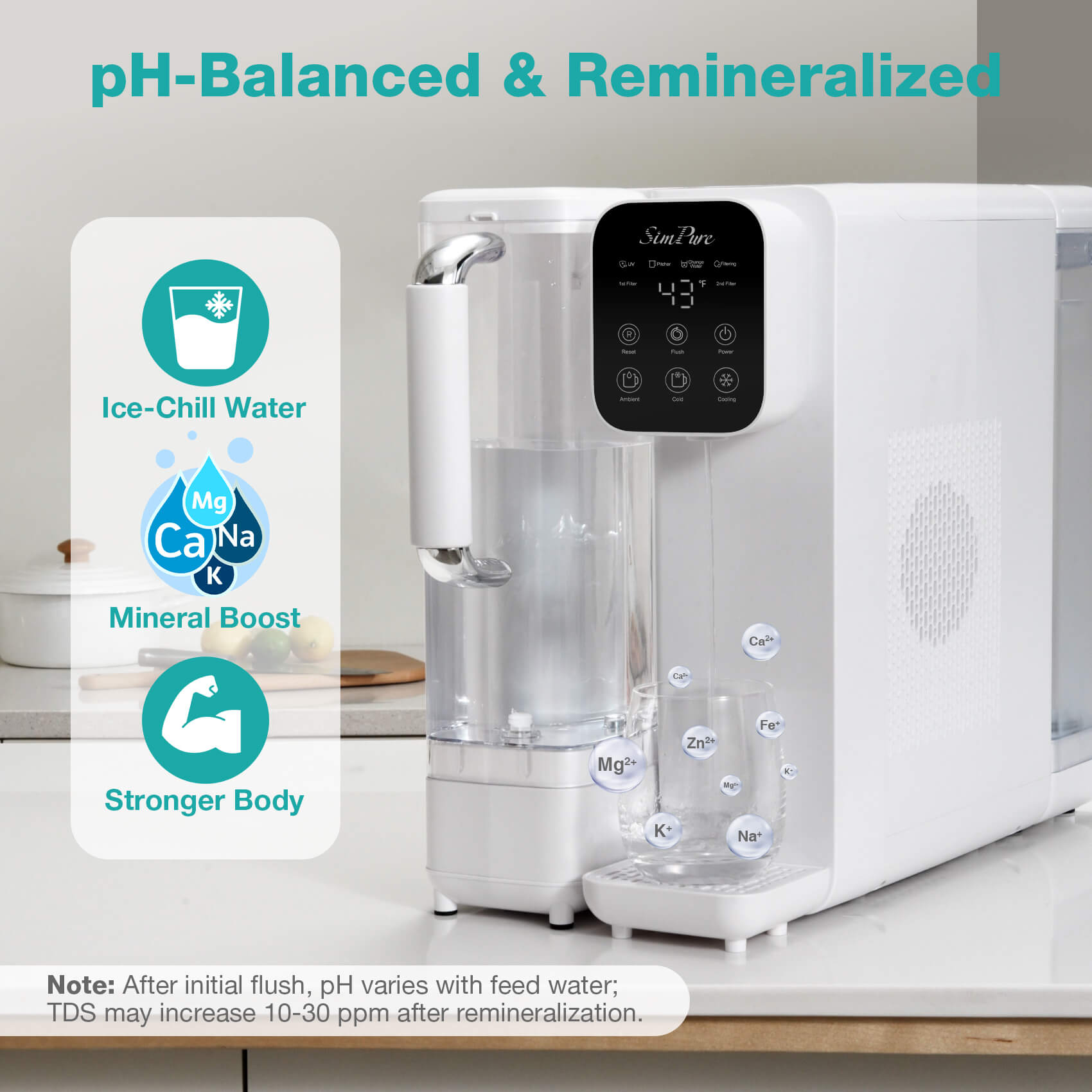 SimPure Y11C-A 6-Stage Cold Countertop RO System with Remineralization