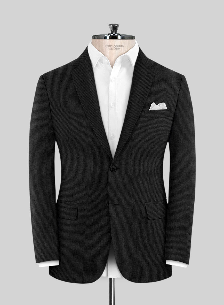 Lanificio Zegna Trofeo Smoky Black Wool Suit – StudioSuits