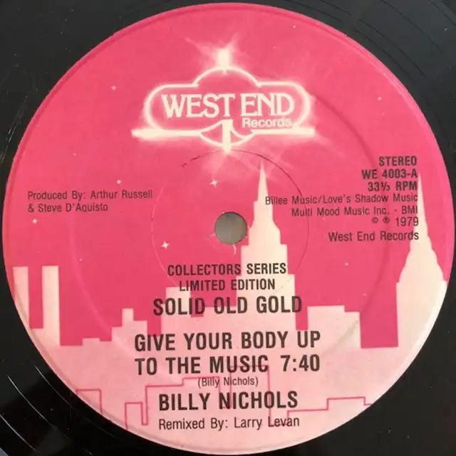 BILLY NICHOLS / GIVE YOUR BODY UP TO THE MUSIC [12inch - ]：HOUSE