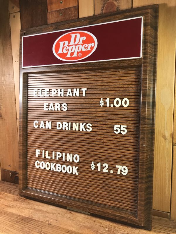 Dr Pepper Wall Menu Sign Board ドクターペッパー ビンテージ