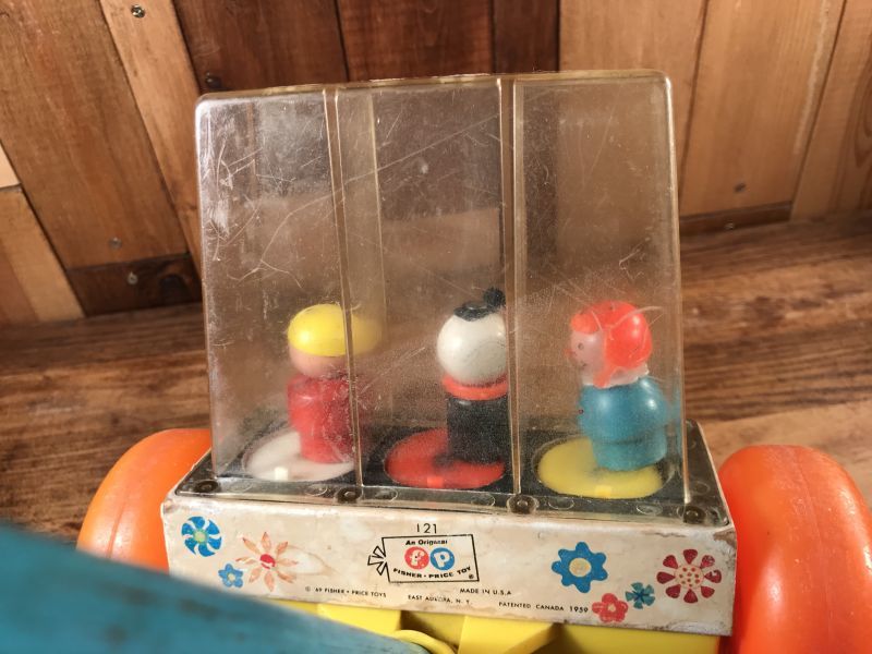 Fisher Price “Happy Hoppers” Push Pull Toy フィッシャープライス