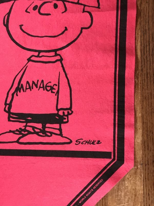 Peanuts Snoopy Charlie Brown “Win” Felt Banner チャーリー