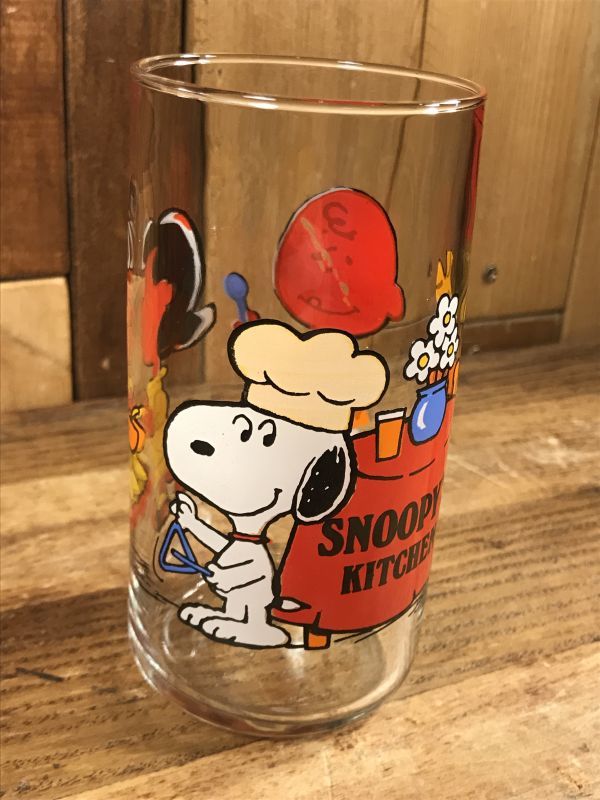 Peanuts Snoopy's Kitchen Glass スヌーピー ビンテージ グラス