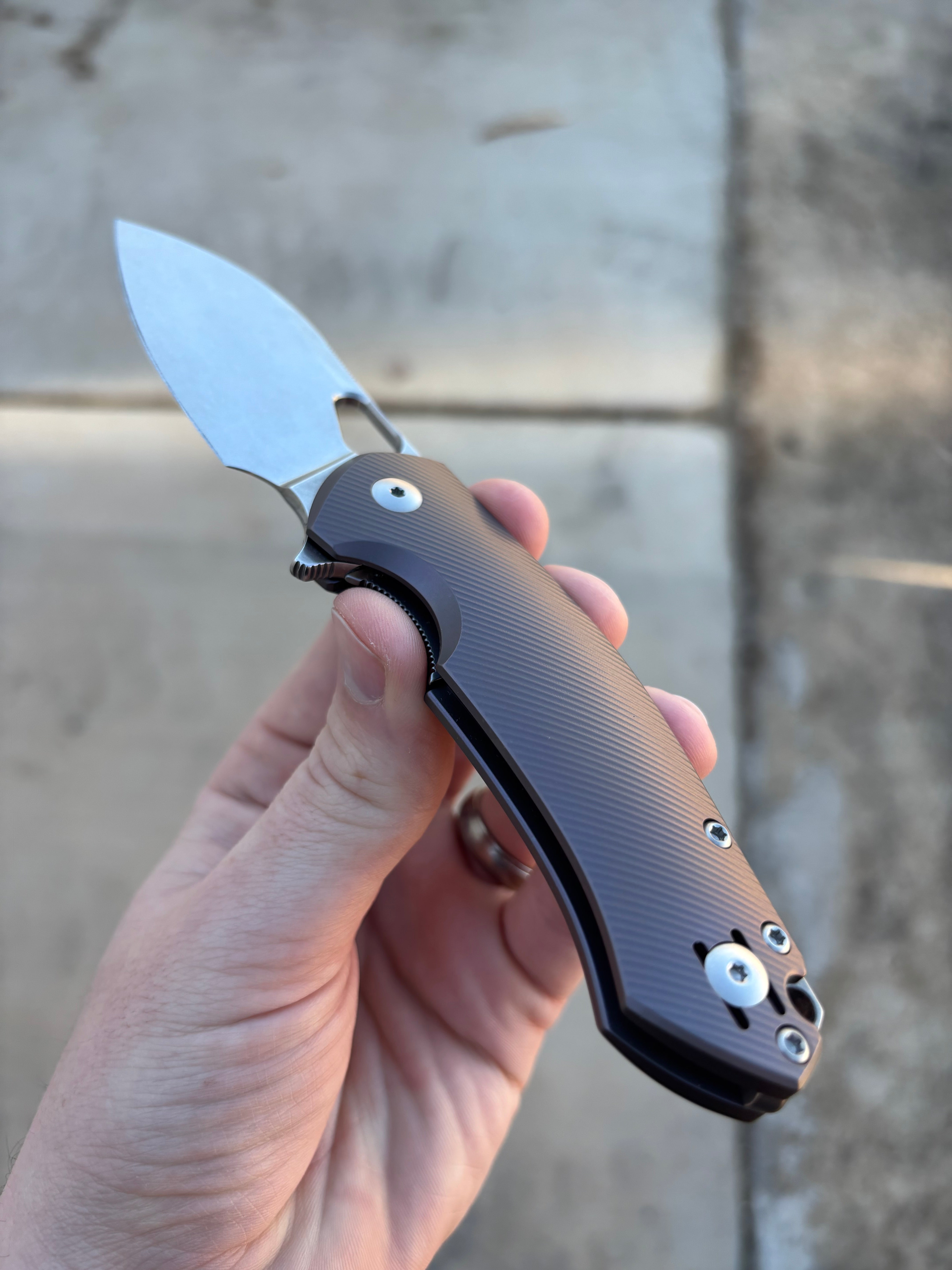 GiantMouse ACE Biblio XL - Purple and Bronze Anodized Titanium