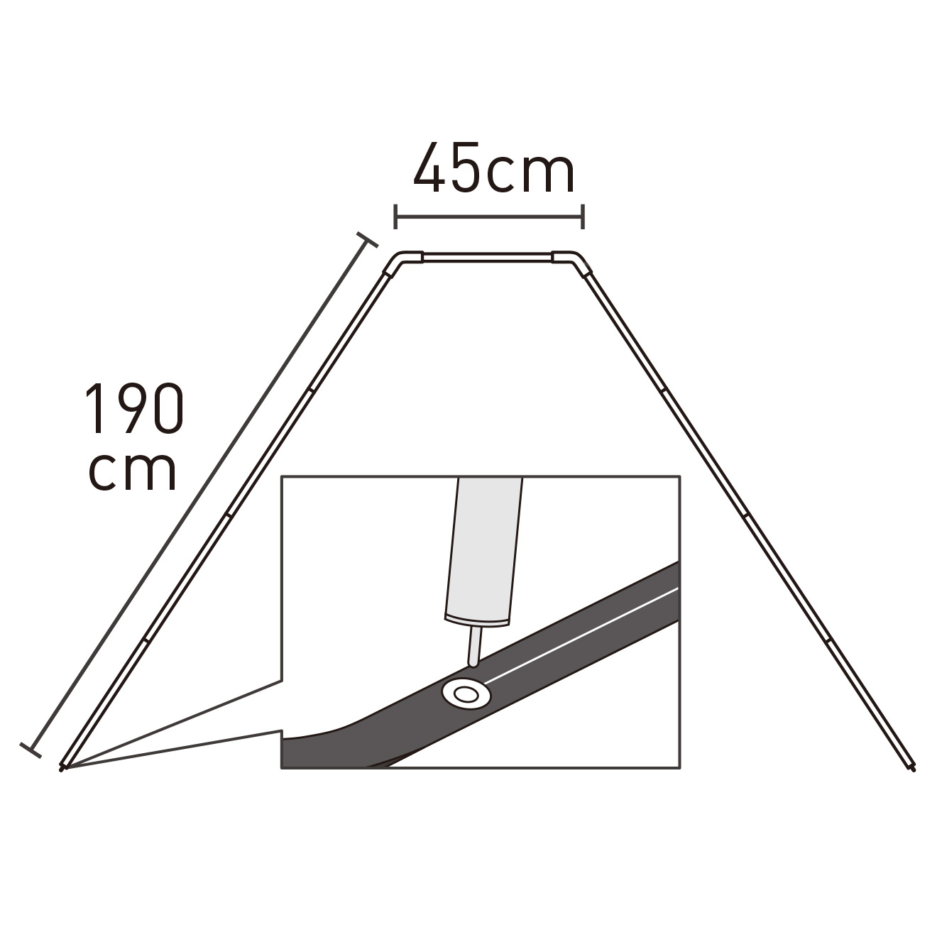 ツインクレスタS用二又フレーム / ogawa ONLINE STORE
