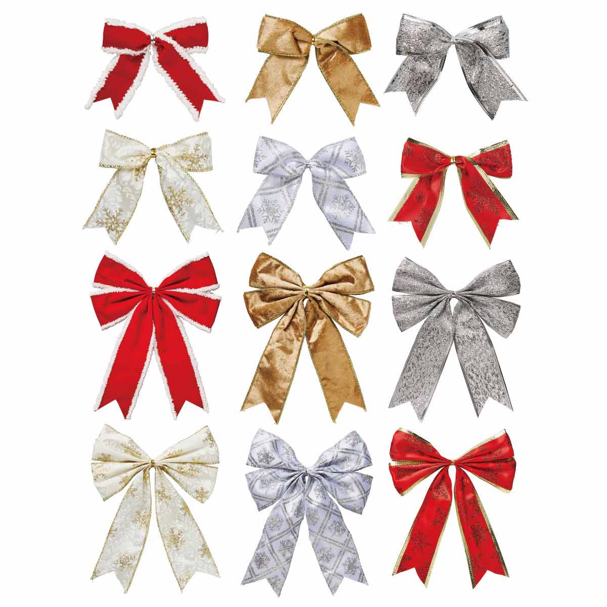 リボンオーナメントセット 小 レッド