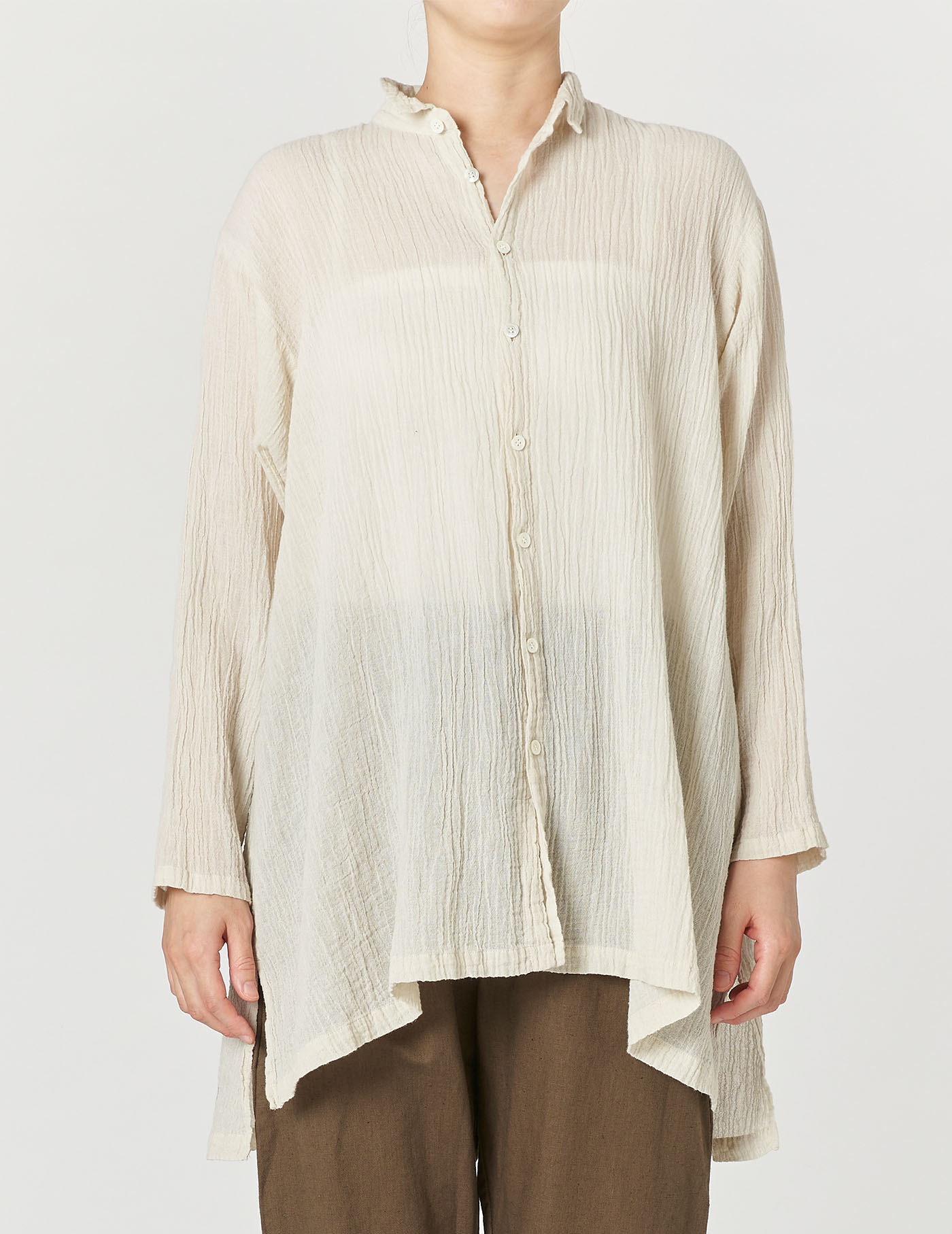 コットンリネンガーゼ ブラウス | pas de calais（パドカレ）の公式