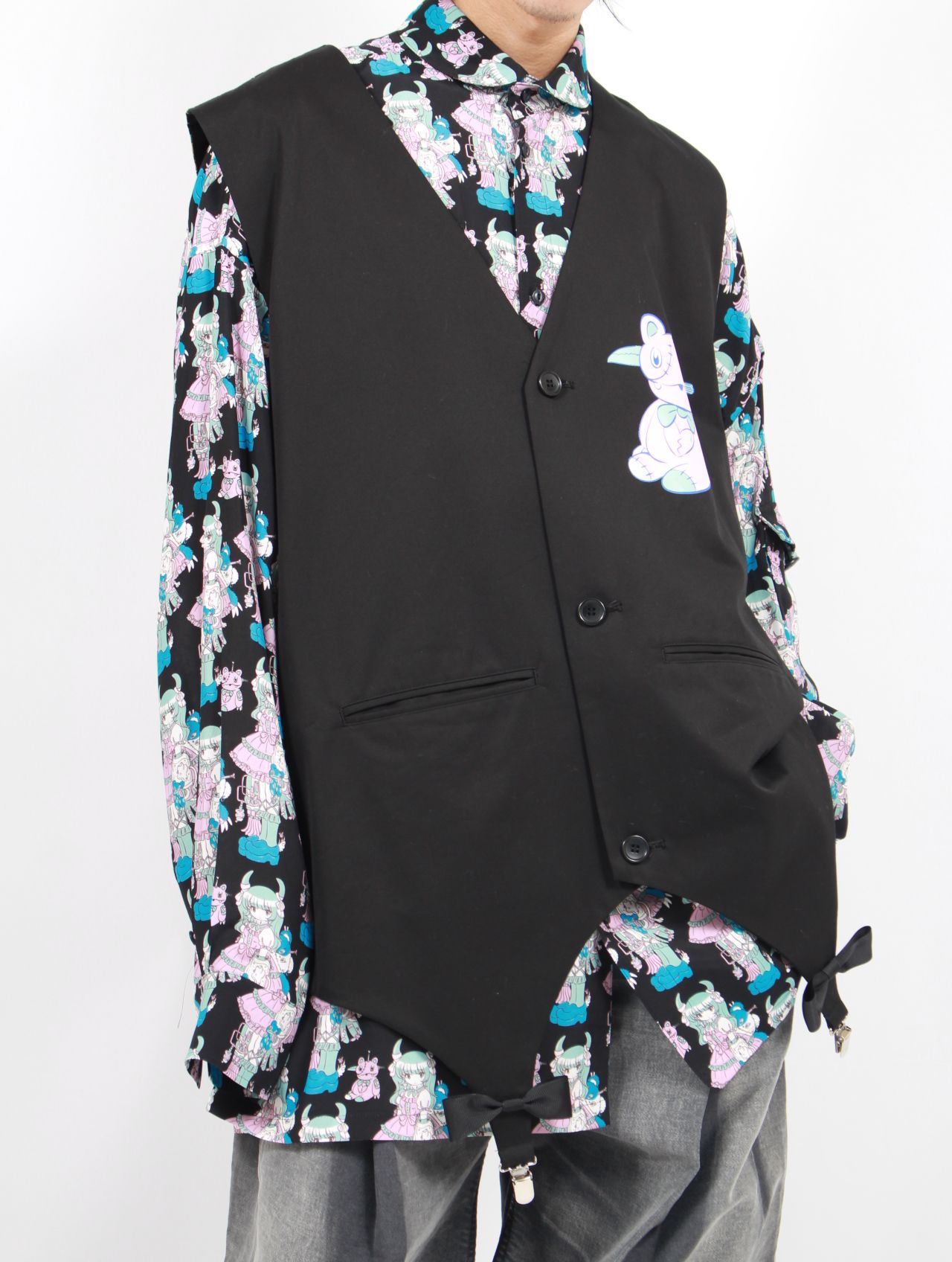 KIDILL - 【25SS】ガーター ジレ ロリータ ガール アートワーク バイ