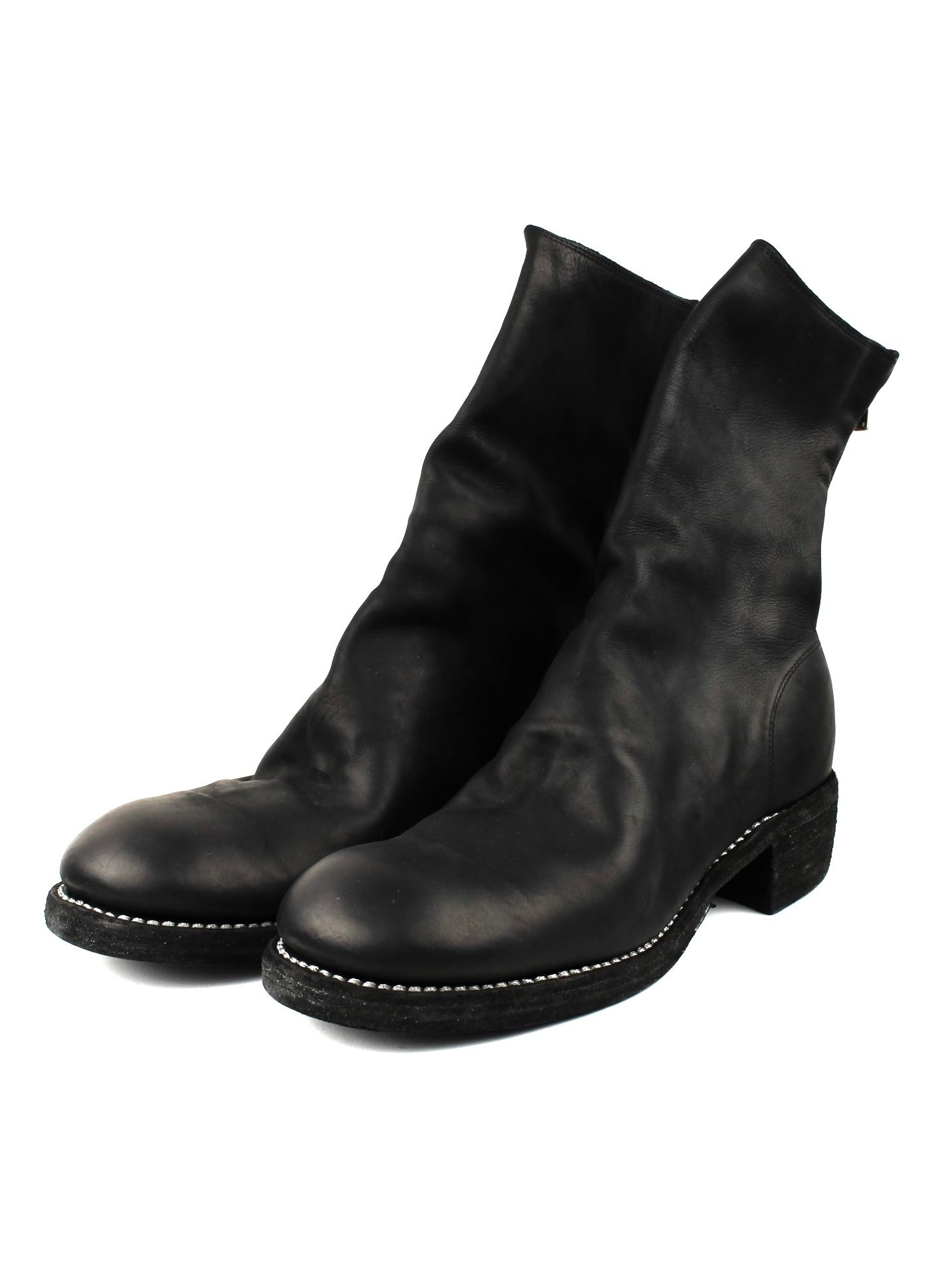 GUIDI - 【788Z】子牛革 バックジップ ベビーカーフレザー ミドル