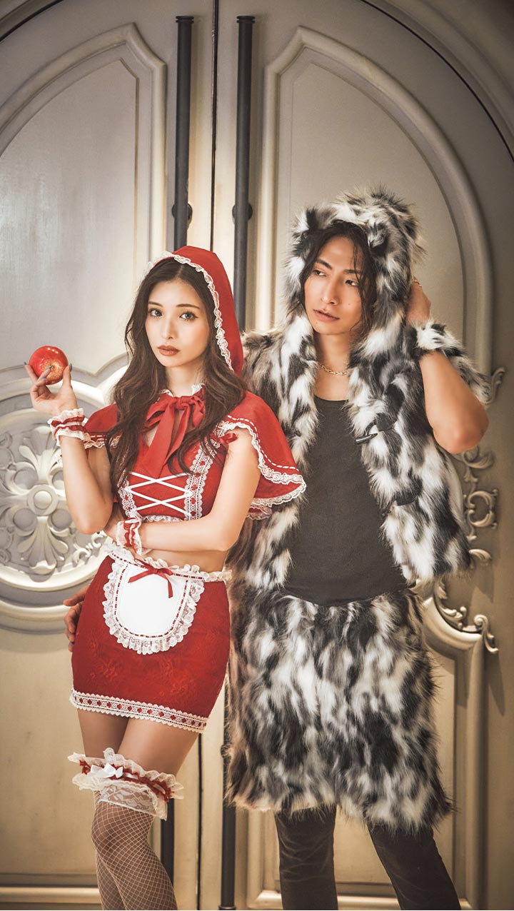 即日発送】【ハロウィン】赤ずきん×狼コスプレ【コスプレ5点セット