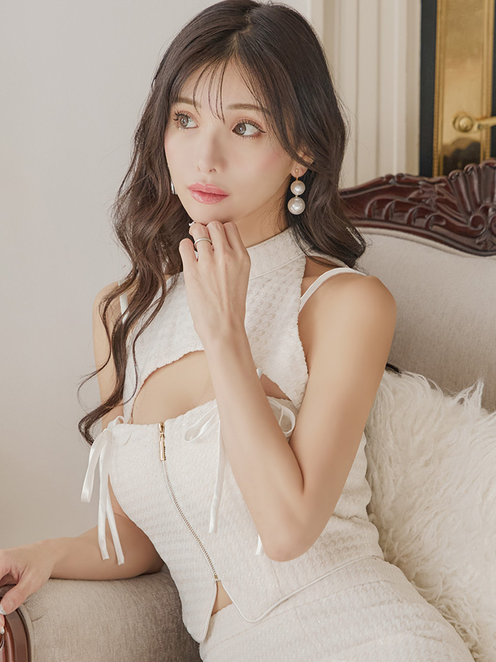 XSサイズあり【an /アン】セットアップ/ 千鳥柄/ ツイード/ ボタン