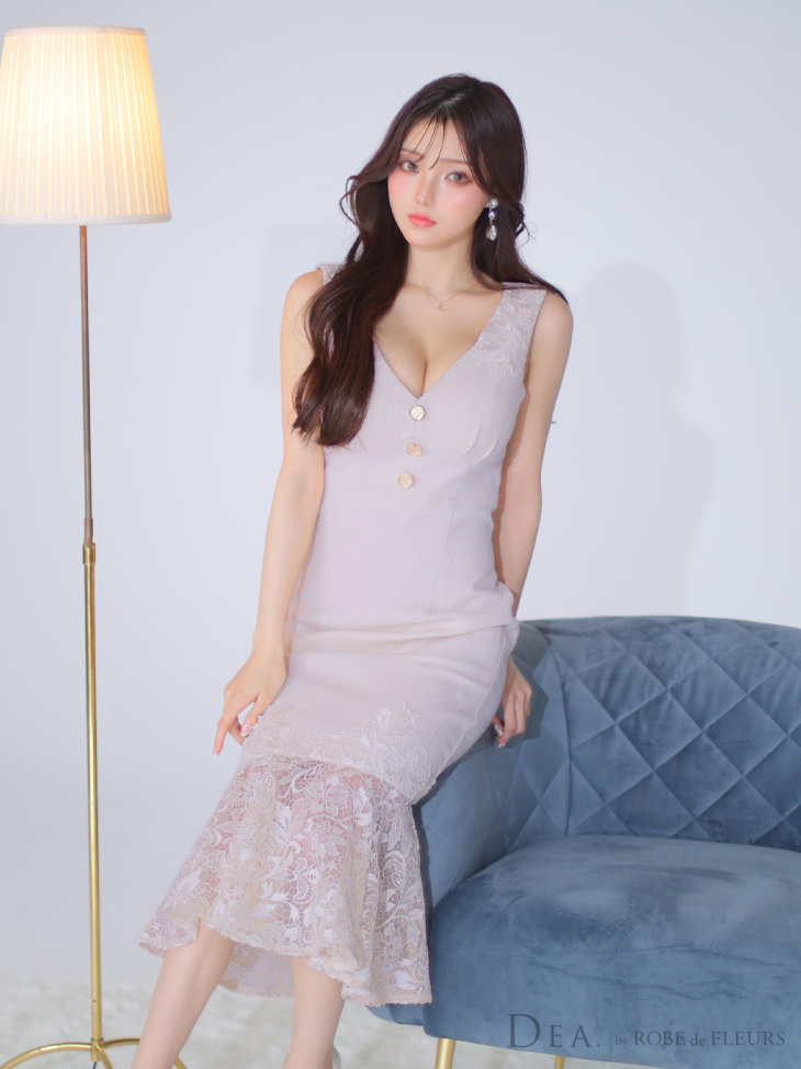 XS-Lサイズあり【DEA./ディア】マーメイド/ 裾レース/ ノースリーブ