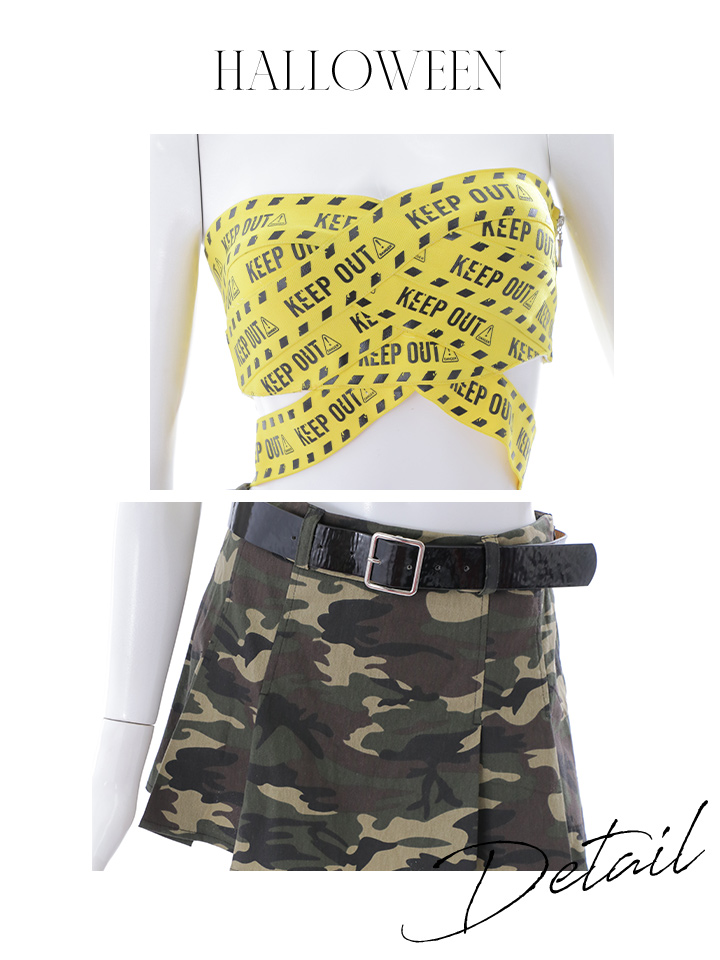 ハロウィン】キープアウトセットアップ 【コスプレ7点セット】【XS-L