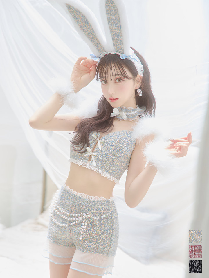 SALE!!】【即日発送】【ハロウィン】 ファーツイードバニー