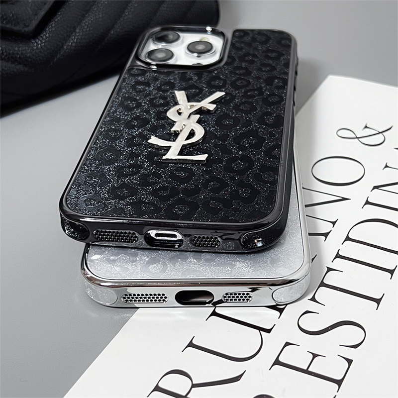 サンローラン スマホケース iphone16 ysl iphoneケース 豹 柄