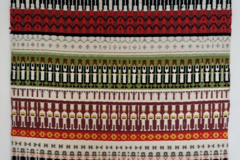 ビンテージ北欧/Gubbatacke織/スウェーデン製/ハンドメイド/タペストリー
