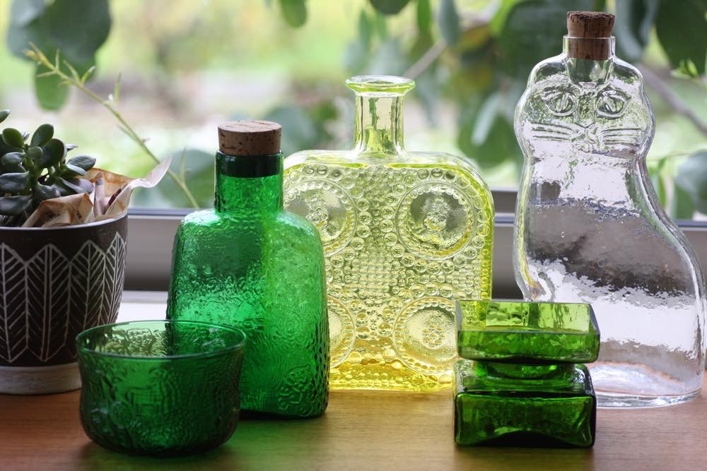 ヴィンテージLisa Larson リサ・ラーソン ROYAL KRONAネコ ガラスボトル