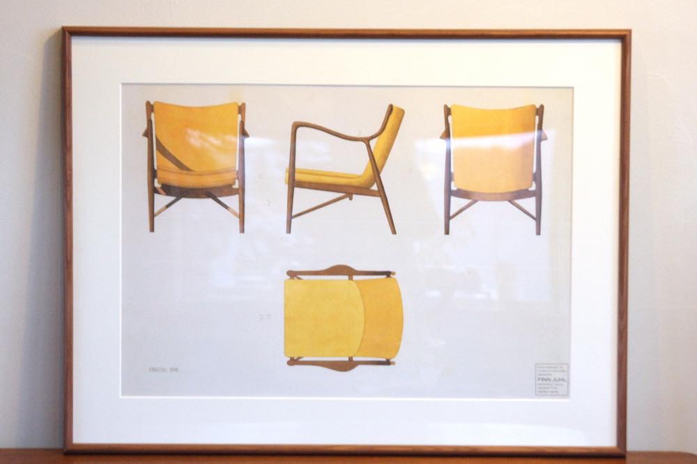 Finn Juhlフィンユール ARMATOL1945 ポスター 額装