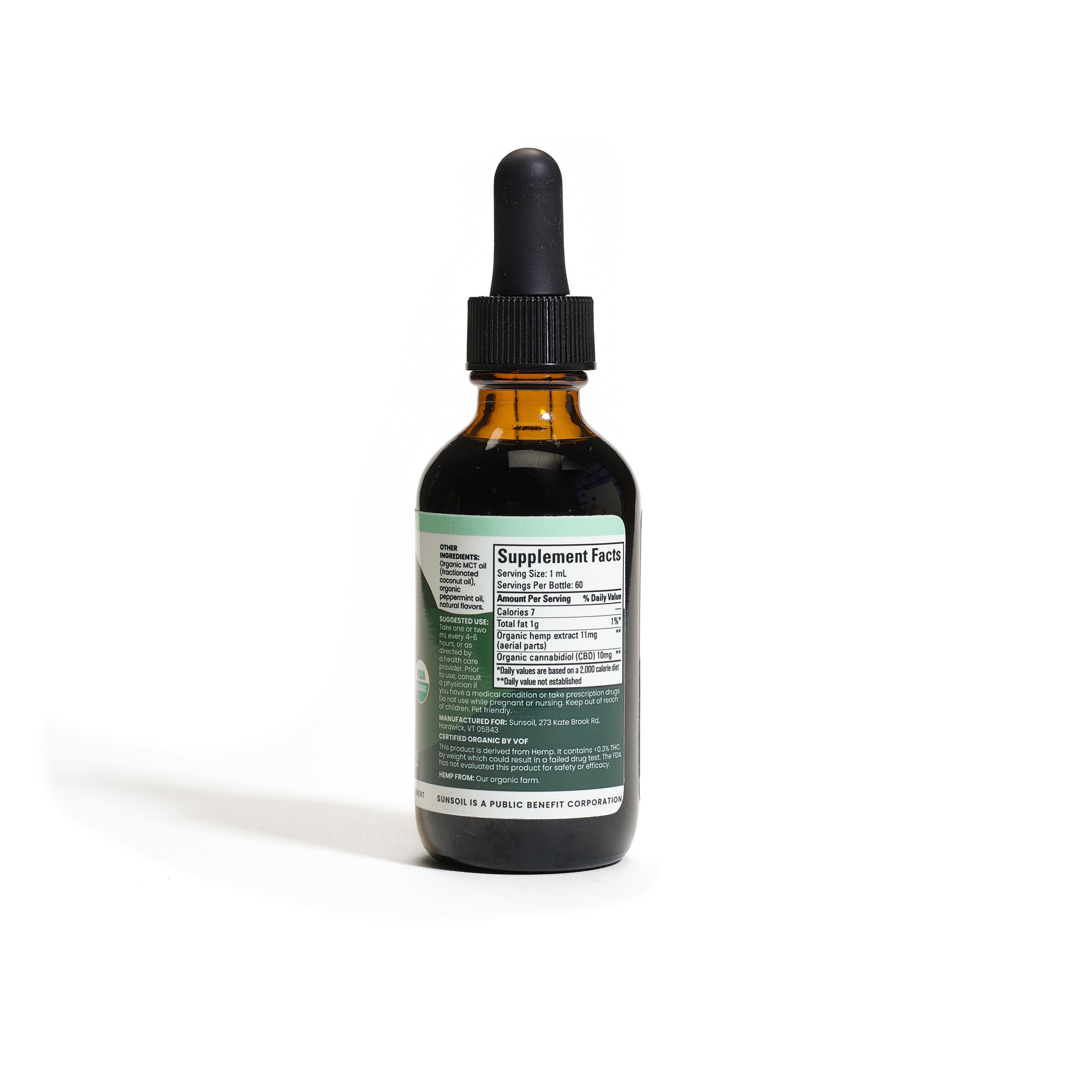 Chocolate Mint CBD oil | 10 MG (600 MG total CBD per Bottle) – Sunsoil