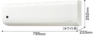 シャープ ルームエアコン FCシリーズ│6畳│AC-22TFC-W(AC-22TFC-W+AU
