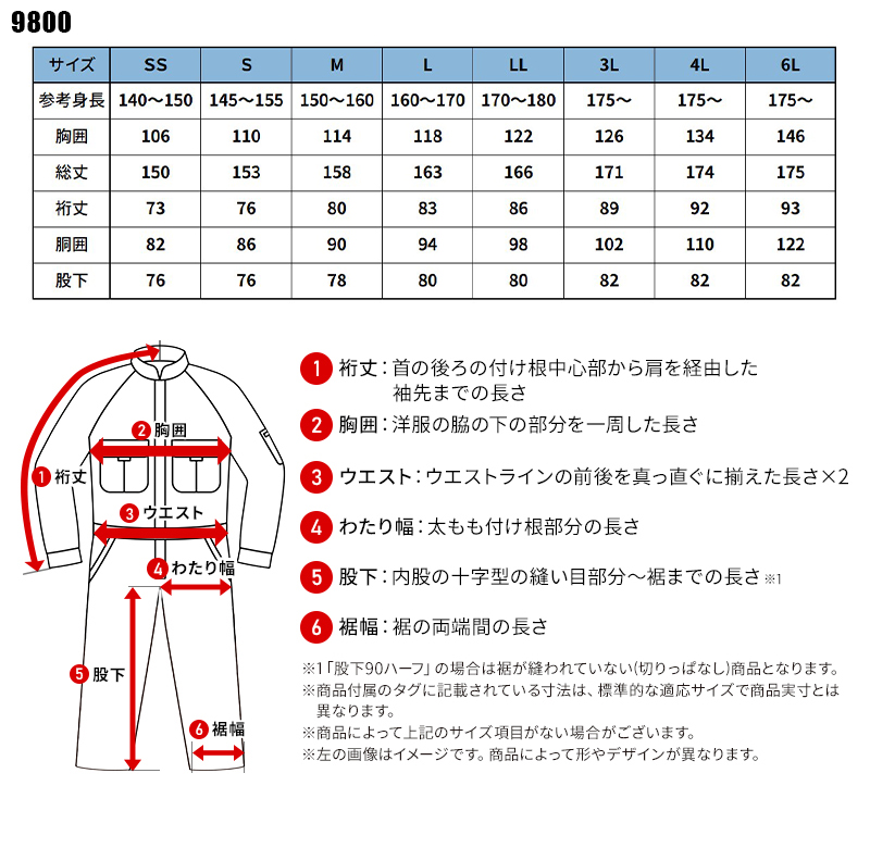 桑和SOWAのつなぎ作業服 長袖9800| サンワーク本店