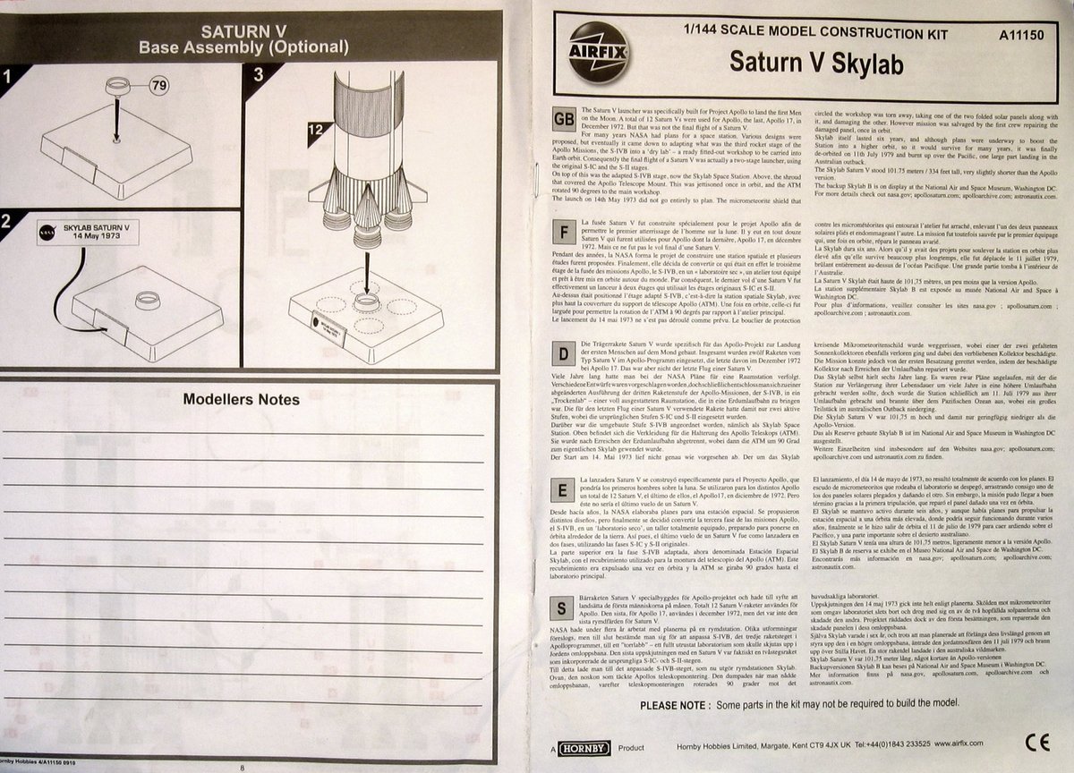 Saturn V Skylab Airfix 11150