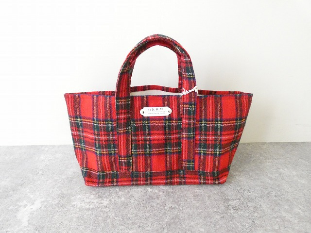 R&D.M.Co-(オールドマンズテーラー) WOOL TARTAN CHECK TOTE BAG Ssize