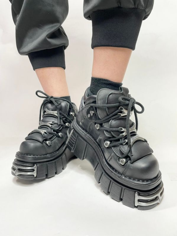 取り寄せ]M-106-S112 / プレート / 厚底スニーカー / 本革【NEW ROCK