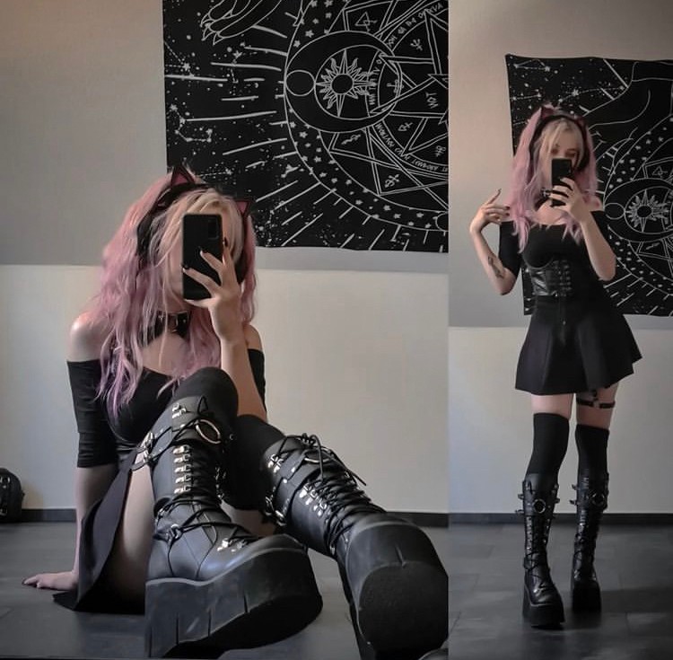 取り寄せ]KERA-200 / 厚底ロングブーツ【DEMONIA】 | Spider Rock Web