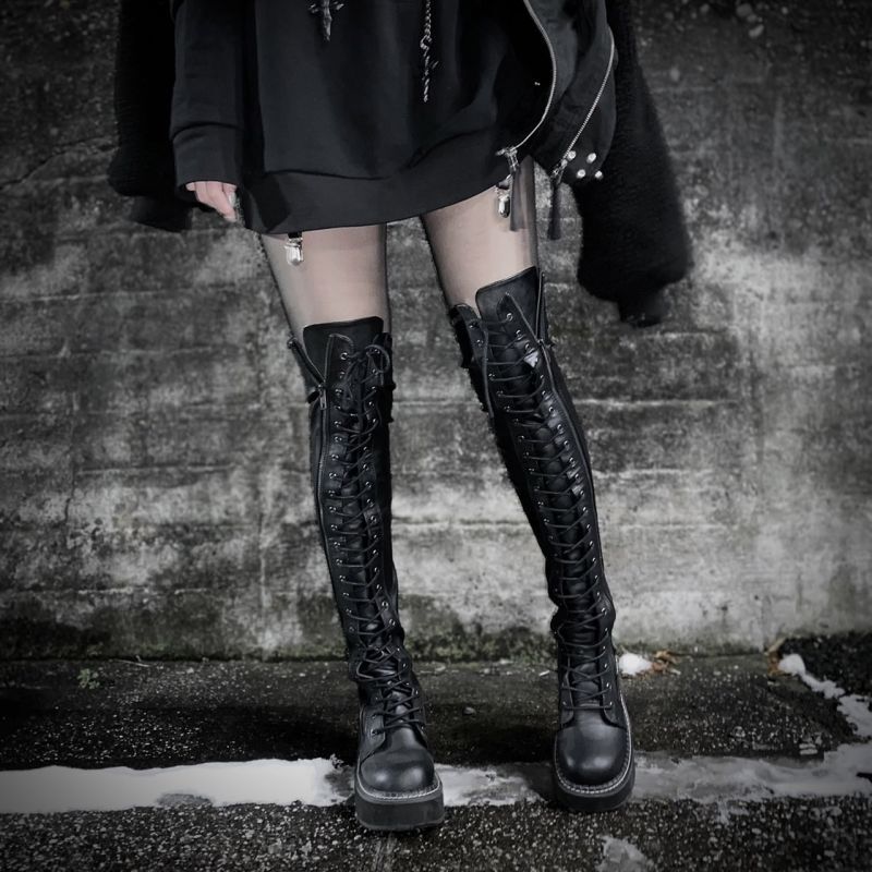 取り寄せ]EMILY-375 / ニーハイブーツ【DEMONIA】 | Spider Rock Web