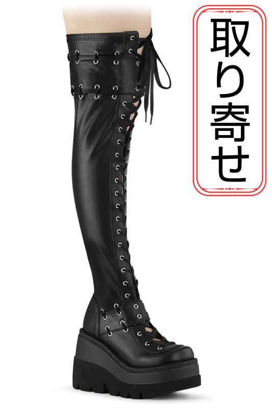 取り寄せ]SHAKER-325 / 厚底ニーハイブーツ【DEMONIA】 | Spider Rock Web