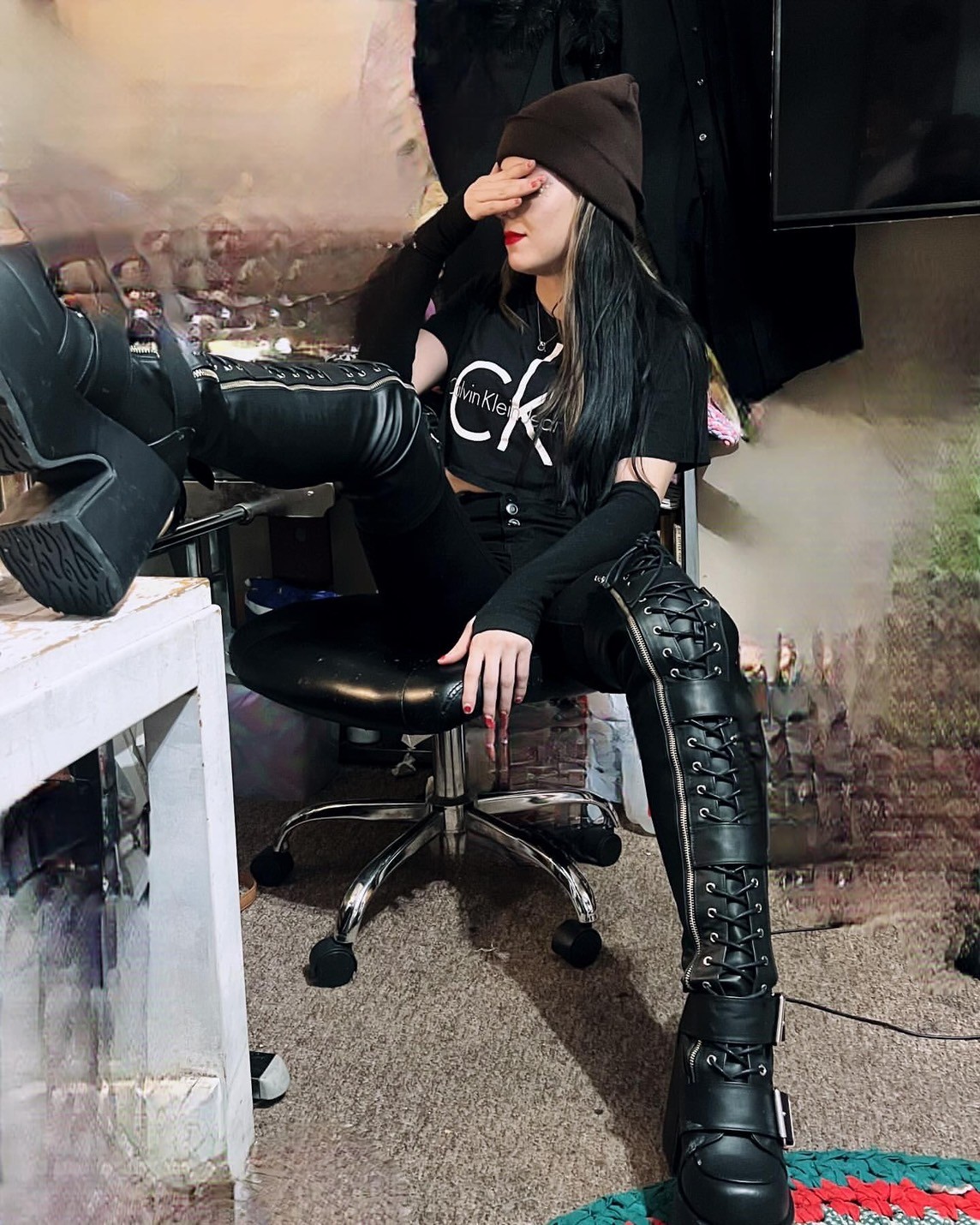 取り寄せ]CAMEL-305 / ニーハイブーツ【DEMONIA】 | Spider Rock Web