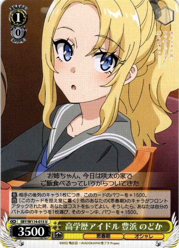 高学歴アイドル 豊浜 のどか[WS_SBY/W114-015U] - マスターズ
