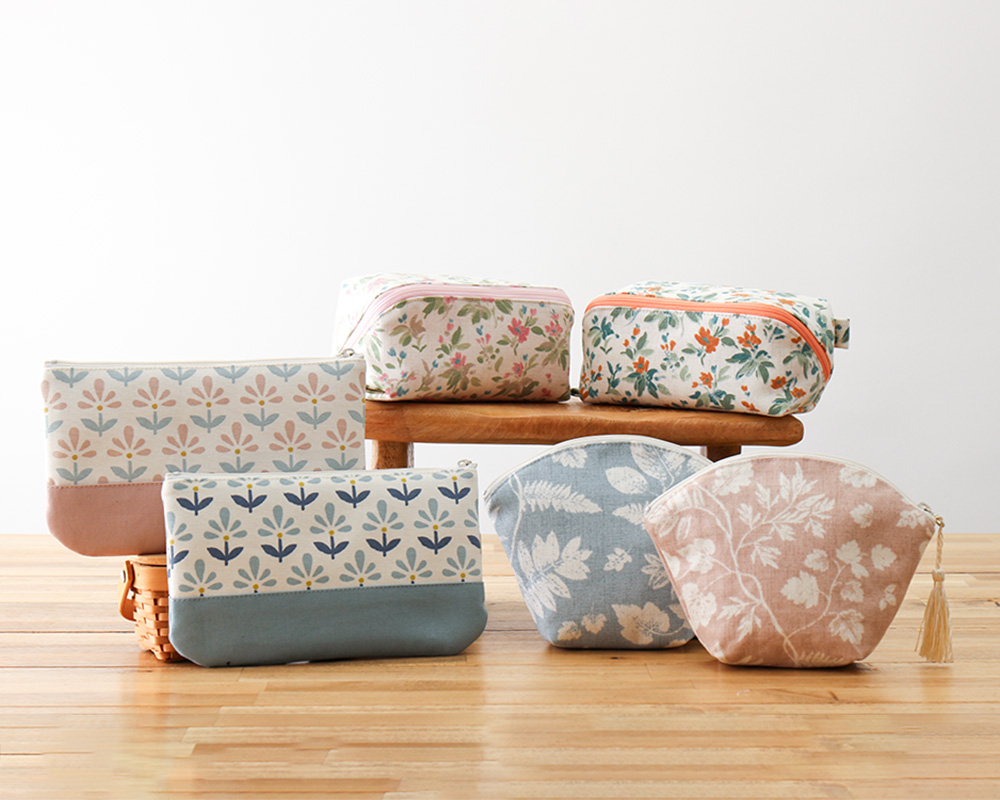 ☆【CLARKE & CLARKE】BELLEVER/Mineral シェル型ポーチ(M)キット [M便