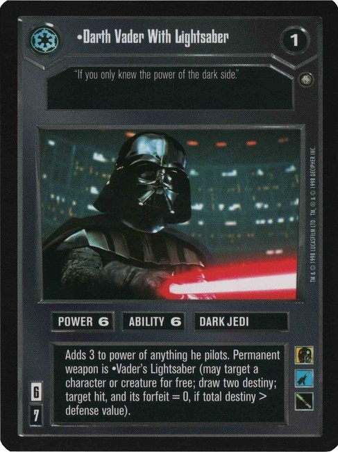 Star Wars CCG Darth Vader With Lightsaber (Foil)
