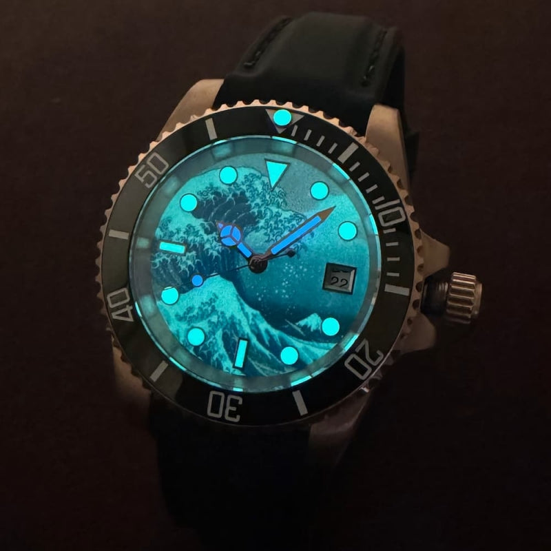 正美堂オリジナルウォッチ/ブロンズケース/和柄文字盤/スイス製自動