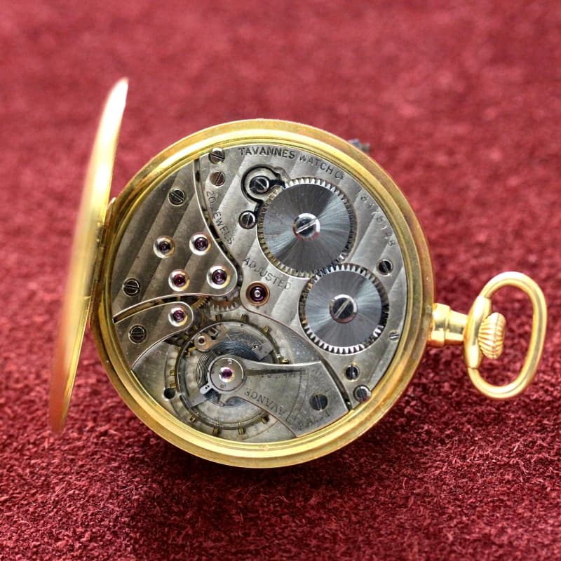 絶版モデルのタバン（TAVANNES）社製18k金無垢懐中時計 – 正美堂時計店