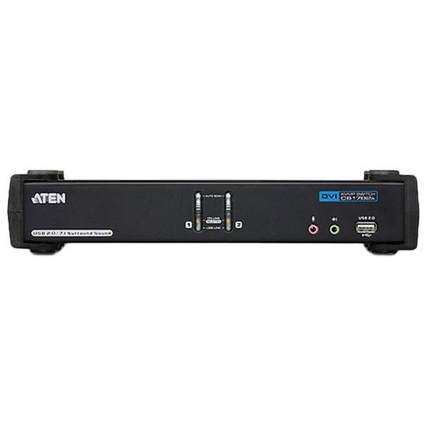 ATEN CS1782A 2ポート USB DVIデュアルリンク/7.1chオーディオ KVMP