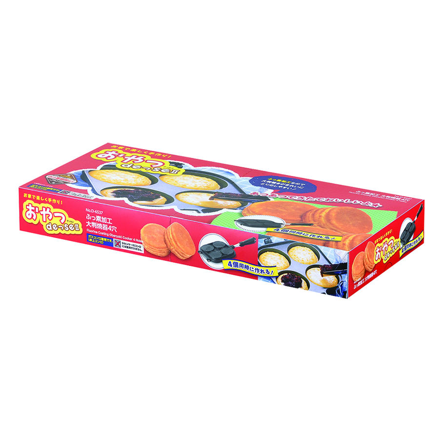 おやつDEっSEⅡ ふっ素加工大判焼器4穴 D-6537