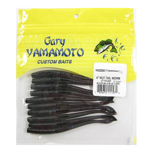 ゲーリーヤマモト 4インチ カットテールワーム 021（ブラック