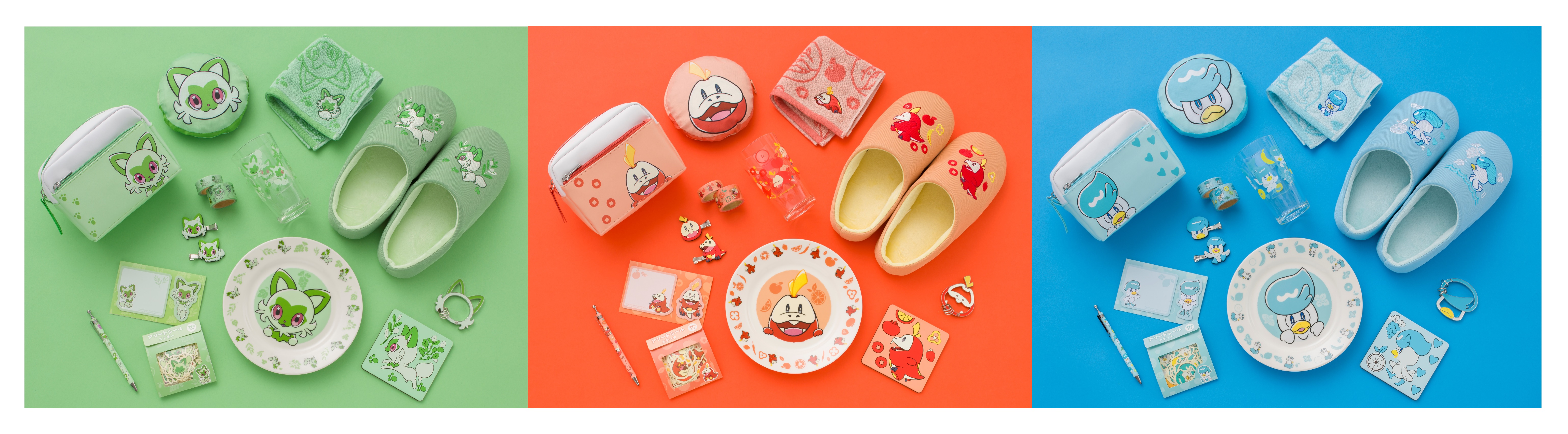 ニャオハ・ホゲータ・クワッスのグッズが、ポケモンセンターに登場