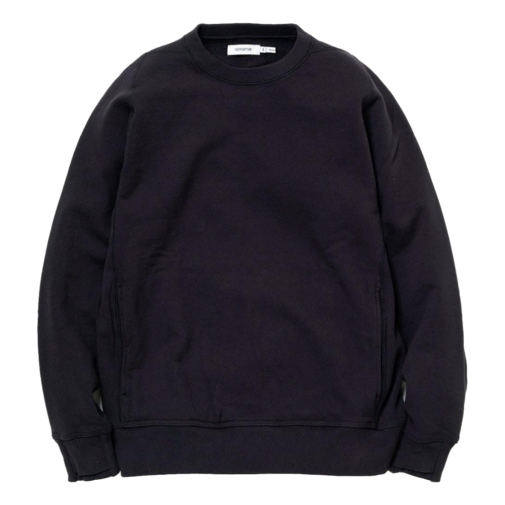 DWELLER CREW PULLOVER COTTON SWEAT ネイビー