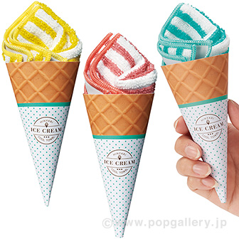 ひんやり爽涼 アイスクリームCOOLタオル: ノベルティ｜販促物・販促