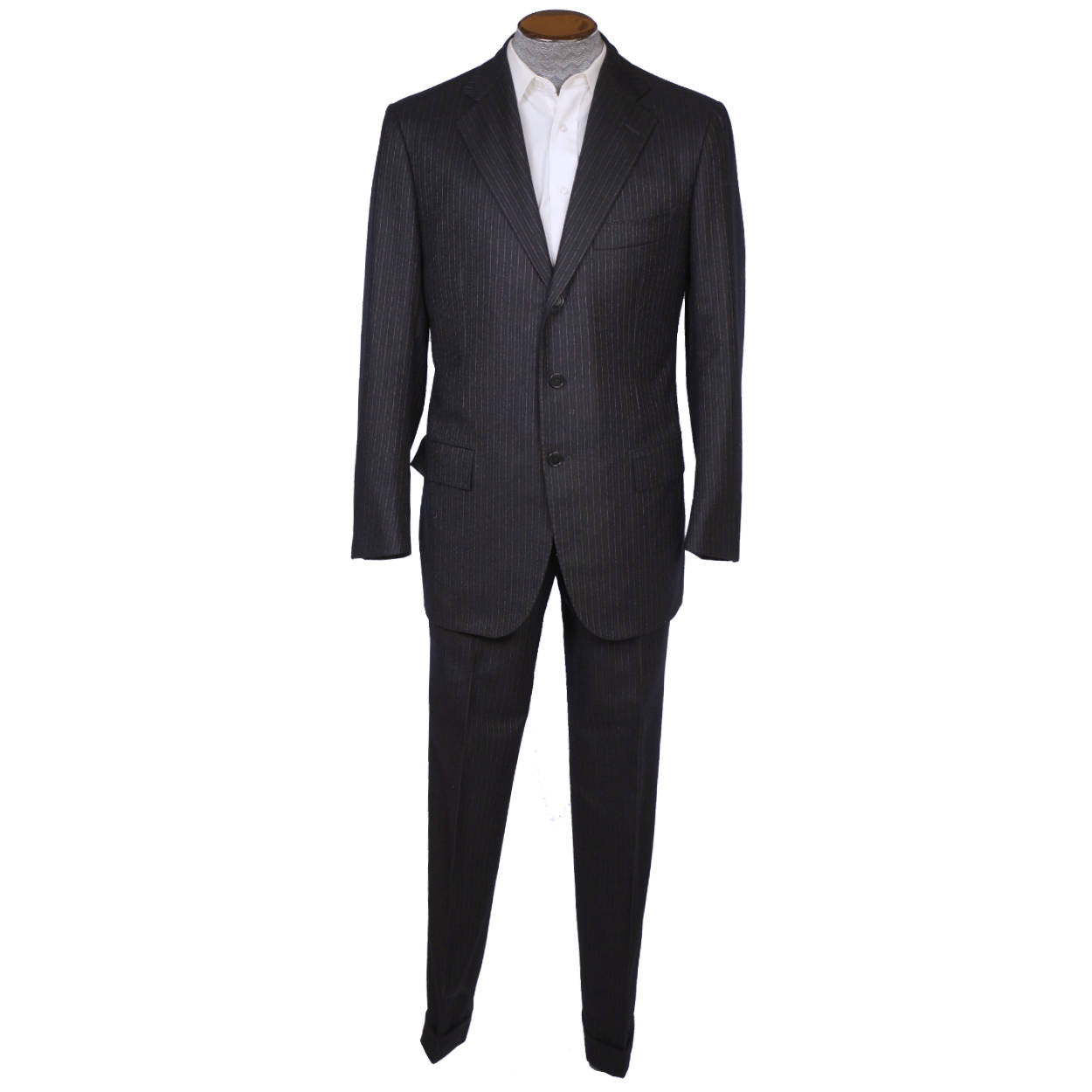 Cesare Attolini Napoli Mens Suit Wool Pinstripe Fine Italian