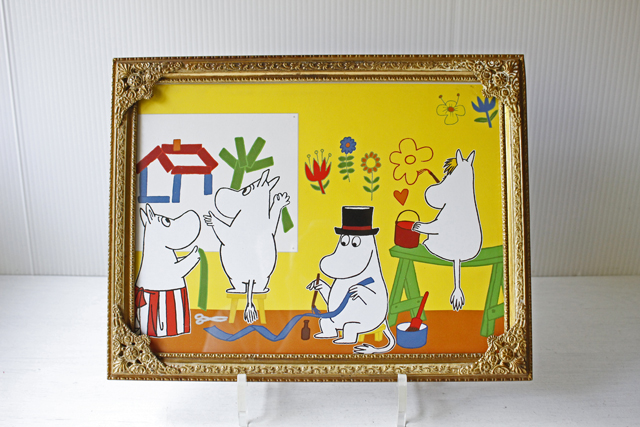 北欧ヴィンテージ フォトフレーム4点セット 湾曲ガラス 凸ガラス