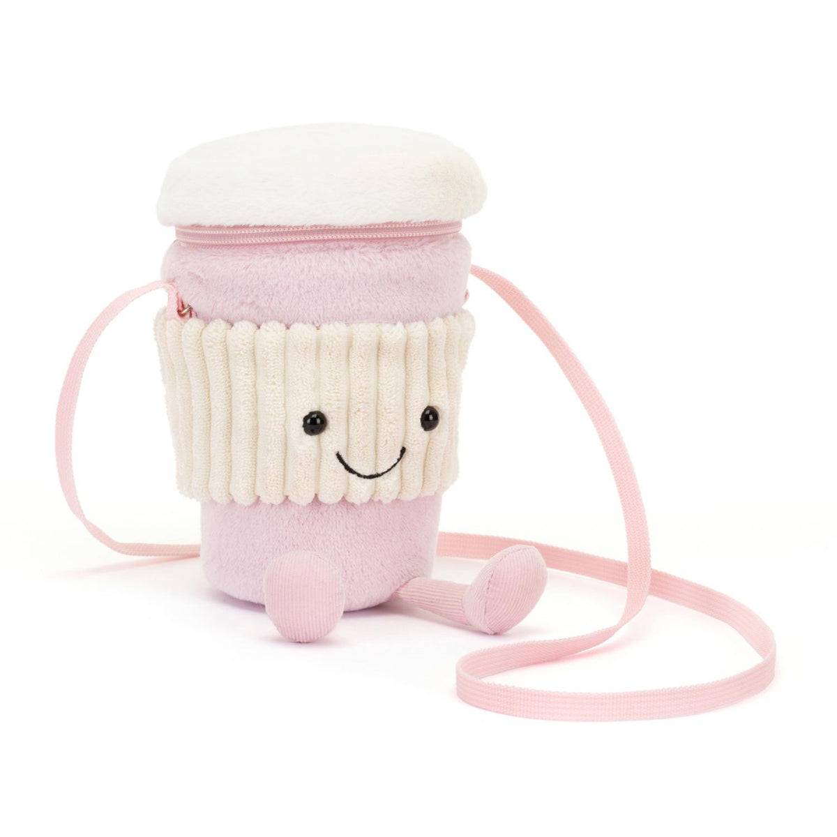 Jellycat Amuseables Coffee-To-Go Pink Bag Plush Toy — Pearl Grant
