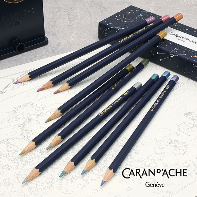 CARAN D'ACHE（カランダッシュ） 限定品 色鉛筆 コスミックブルー