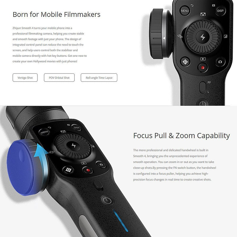 Zhiyun Smooth 4 Smartphone Gimbal with Case Kit – Pergear