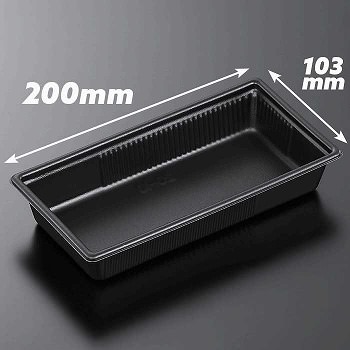 惣菜容器SDキャセロ20-10 3つ仕切り黒本体50枚｜foodware+